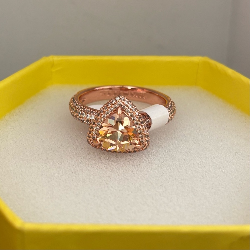 Elegant Rose Gold Triangle Ring